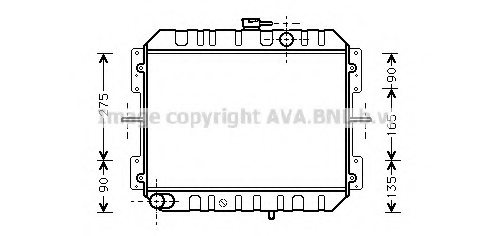 PRASCO MZ2092 Radiator, engine cooling